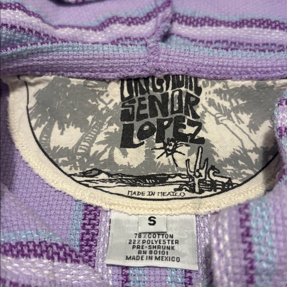 Purple Striped Beach Hoodie - Picture 2 of 3